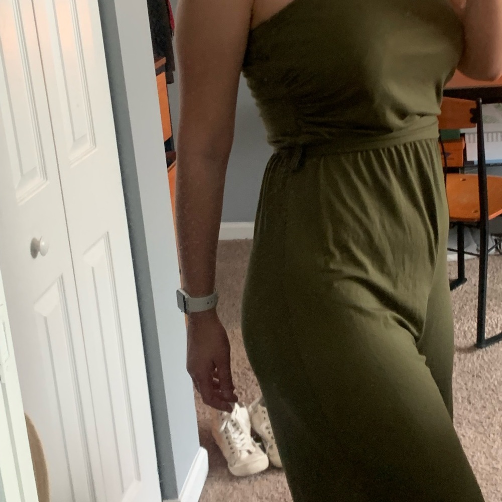 Green Strapless Soft and Stretchy Romper